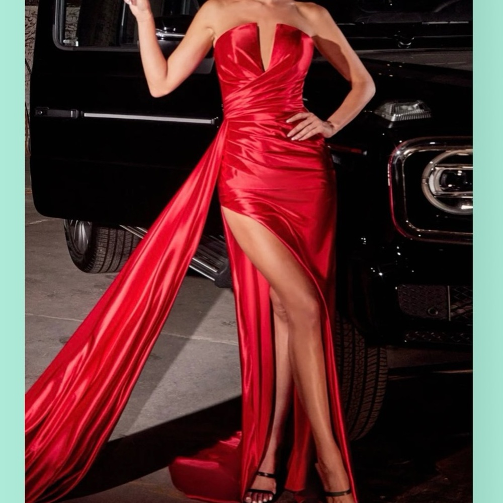 Ladavine Cinderella Divine Red Gown Prom Evening Formal Dress
